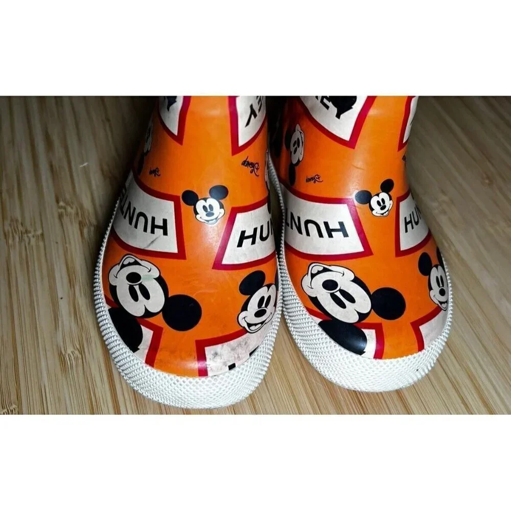 Hunter Original Kids Unisex Disney Mickey Print Boots- Kids US5B